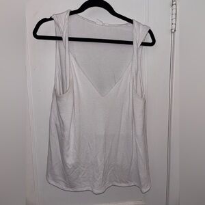 GAP White V-Neck Tank Top